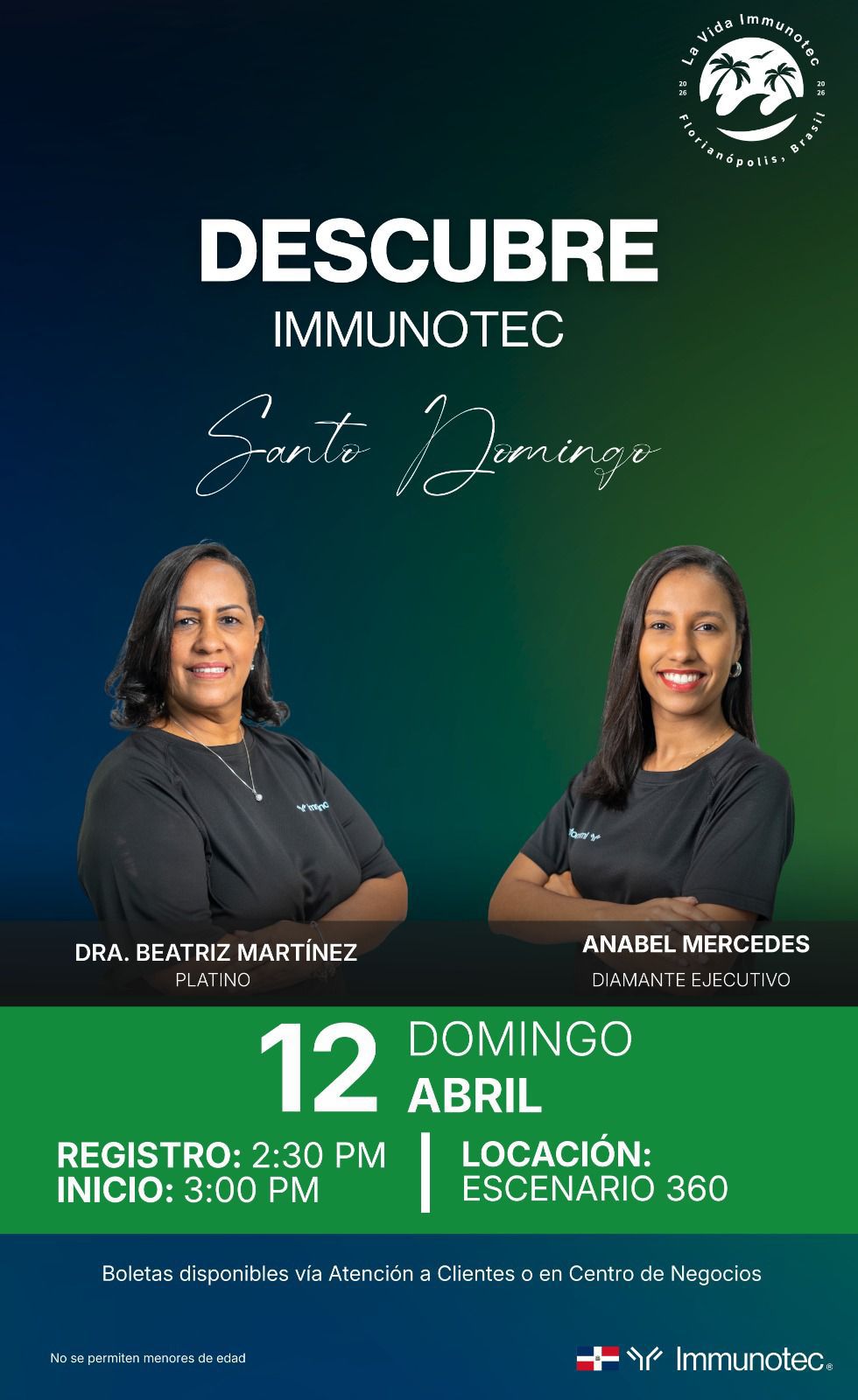 Flyer Descubre Immunotec Santo Domingo